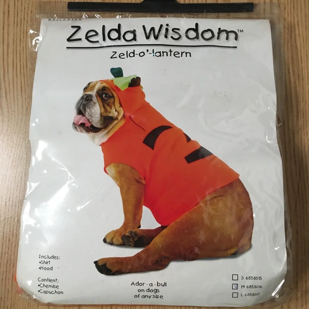 New Doggie🐶 2Pc Pumpkin Halloween Costume Size Medium Fits 14.5-17” Neck 17-20”